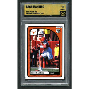 2024 Panini NIL #53  Arch Manning Texas Longhorns Football Rookie Gem Mint 10